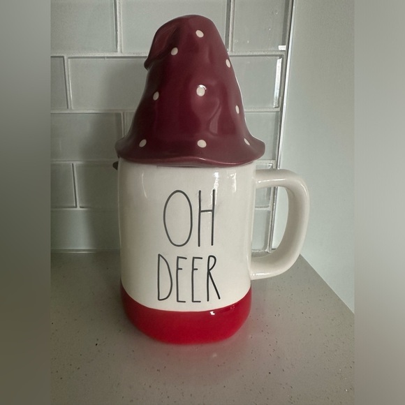 Rae Dunn Other - Rae Dunn “Oh Deer” mug with gnome topper